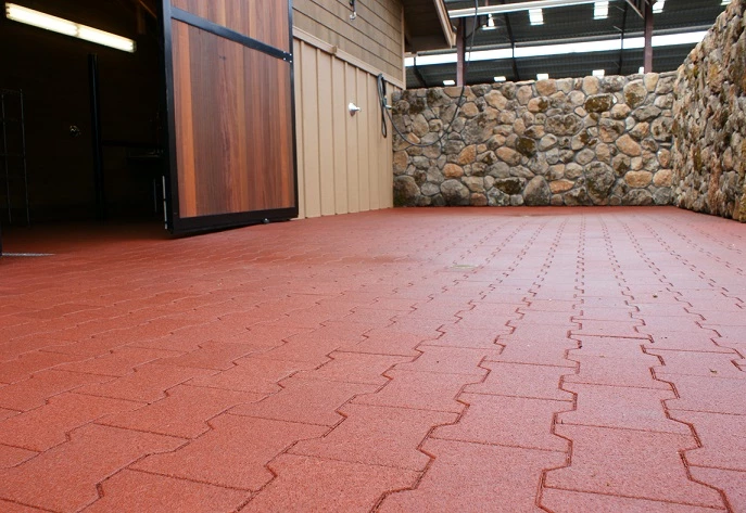 Courtyard rubber tiles