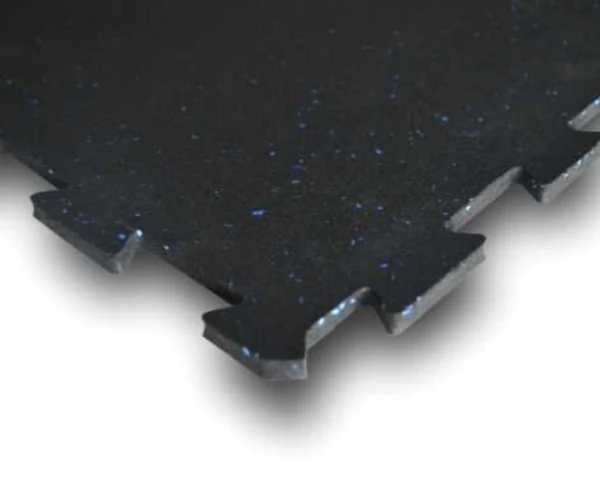 Rubber Blue Fleck Gym Jigsaw Mats Weight Training 1m x 1m x 10mm