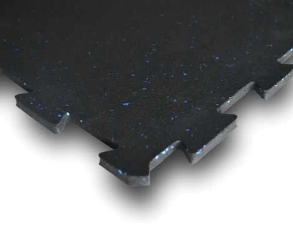 Rubber Blue Fleck Gym Jigsaw Mats Weight Training 1m x 1m x 10mm