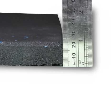 Rubber Blue Fleck Gym Mats Weight Training 1m x 1m x 20mm - Image 6