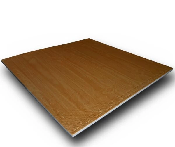 20mm Parlour Pit Mats Black/Wood 1m x 1m - Image 2